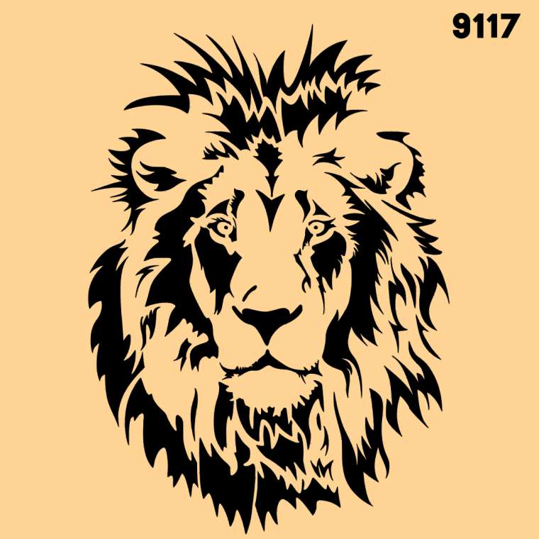 Löwenkopf | 9117 - StencilCologne - Dein Shop für Schablonen