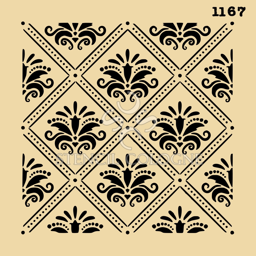 Musterschablone im Vintagelook | Stencil Cologne - Classics | 1167